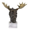 Moose Bust Bronze Sculpture, Decorative by Uttermost, 12.25" width x 9" height x 12.25" depth thumbnail 6