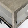 Arelius 20L x 18W x 26H Gray Wood with Black Metal Frame End/Side Table thumbnail 7