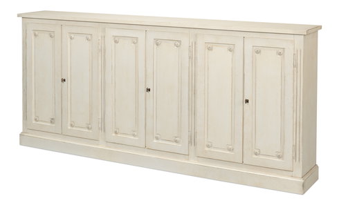 Bellagio Sideboard,96", White/White