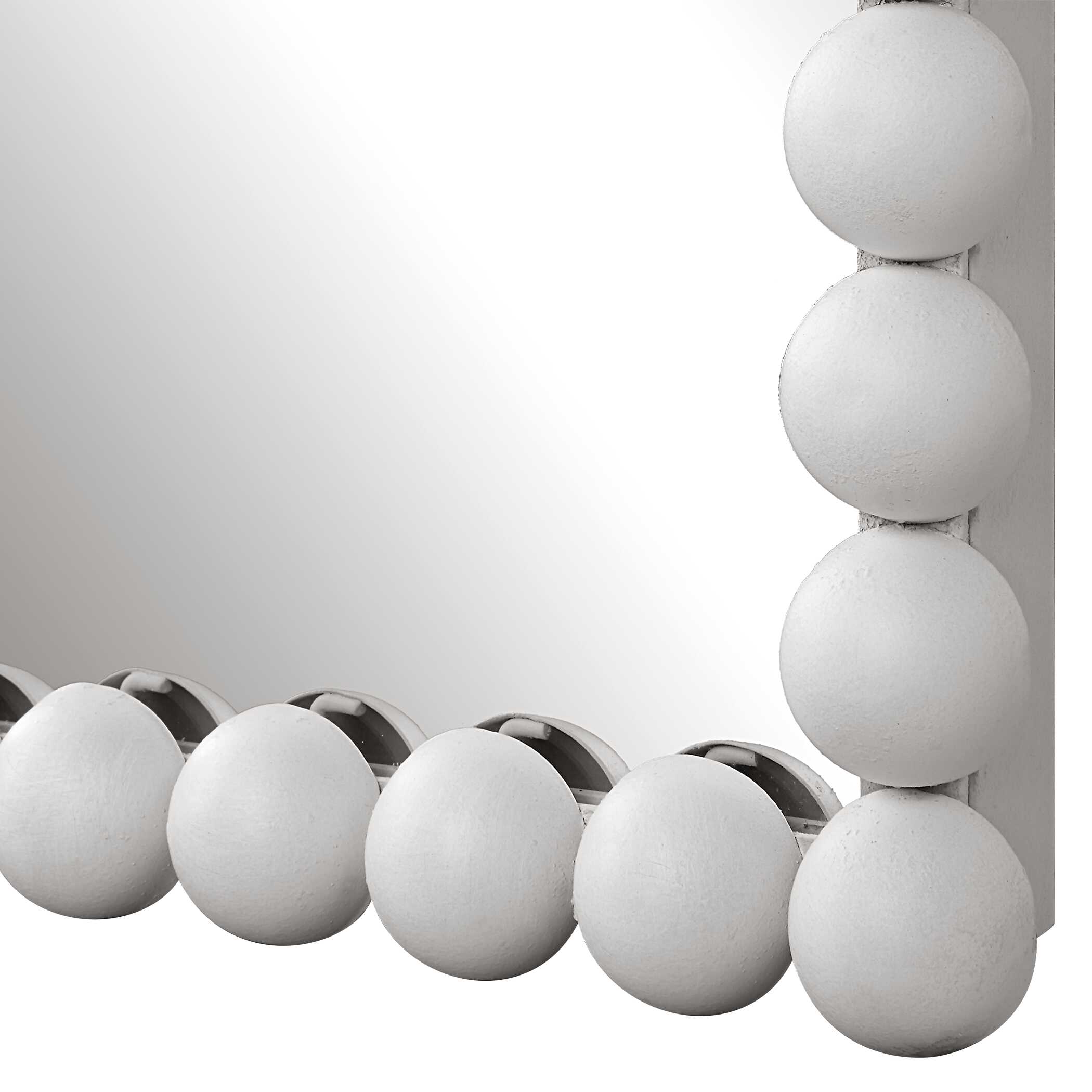 Serna White Tall Mirror, by Uttermost, 23.37" width x 72.25" height x 2.25" depth View 5