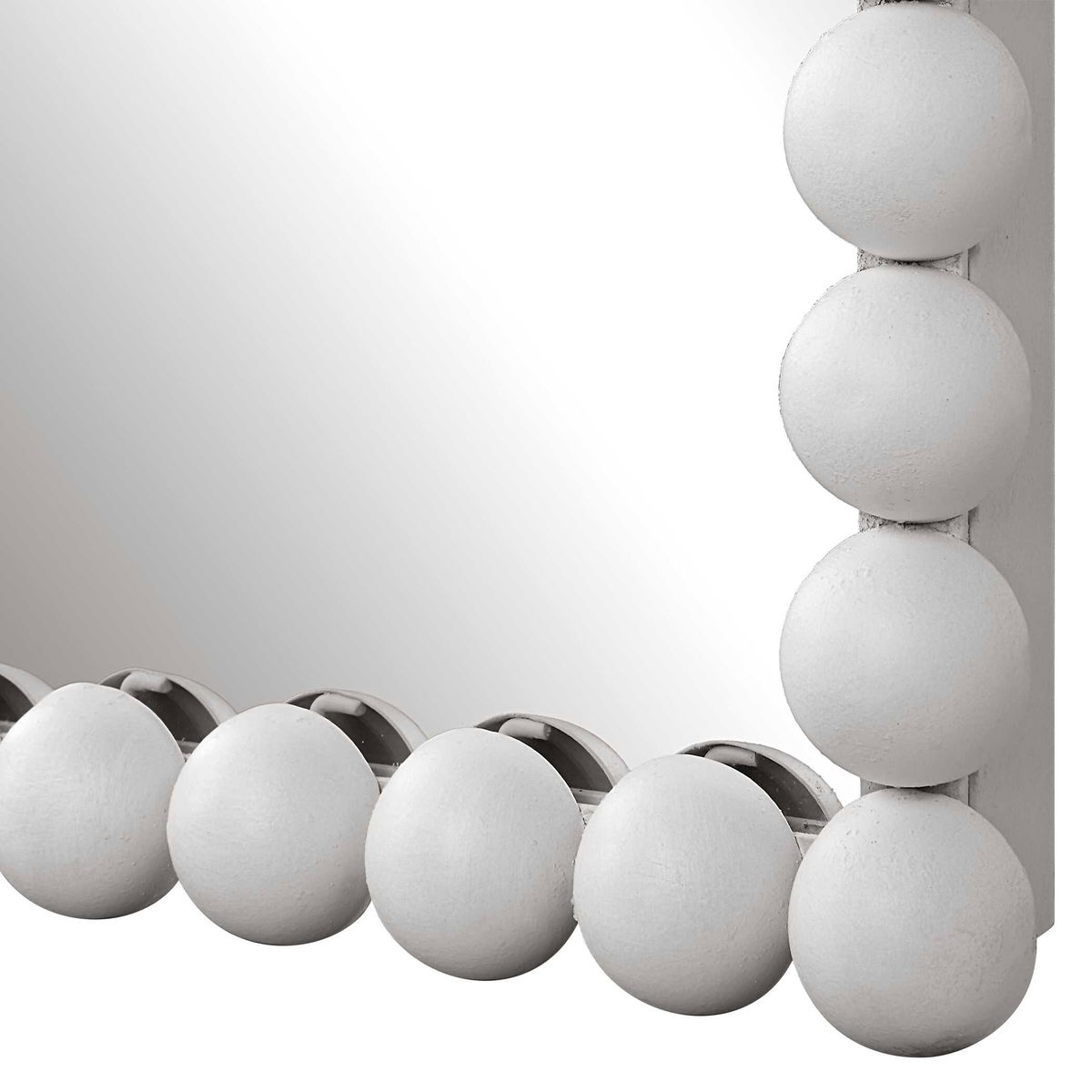 Serna White Tall Mirror, by Uttermost, 23.37" width x 72.25" height x 2.25" depth View 5