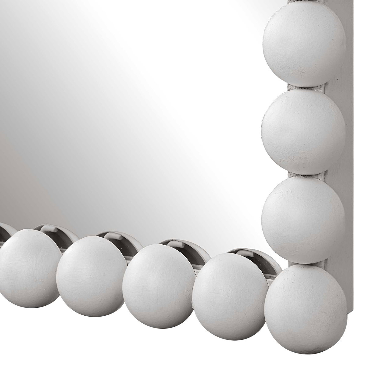 Serna White Tall Mirror, by Uttermost, 23.37" width x 72.25" height x 2.25" depth View 5