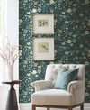 Strawberry Fields Blue & Green Wallpaper thumbnail 1