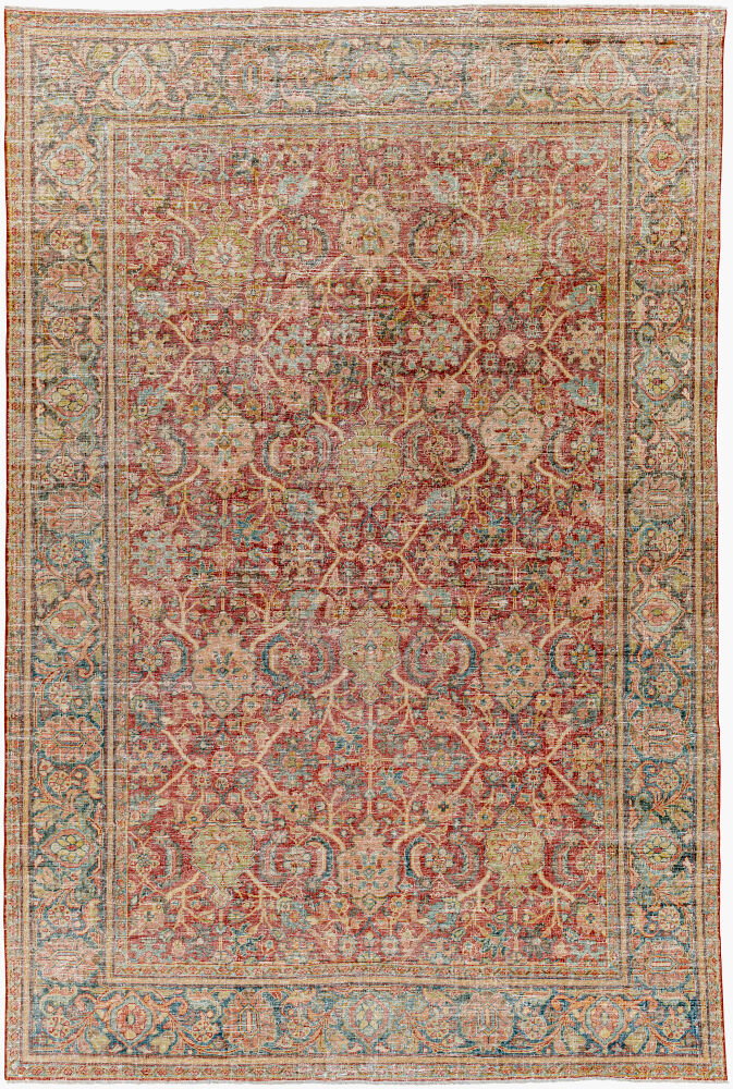 Antique One of a Kind Handmade Rug, by Surya, 10'6.77" length x 7'0.65" width