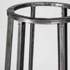 Bella Large Black Metal Cylindrical Cage Candle Holder Lantern, Lighting by Mercana, 14.17" length x 13.19" width x 39.96" height thumbnail 7