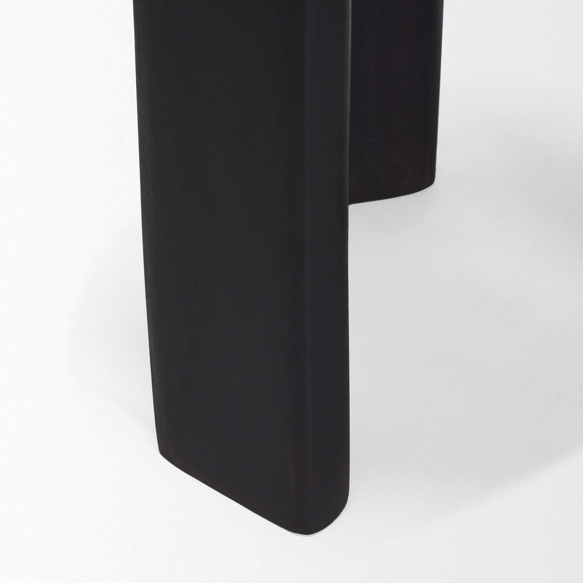 Riya Solid Black Wooden Stool, Ottoman by Mercana, 15" length x 15" width x 19" height View 10