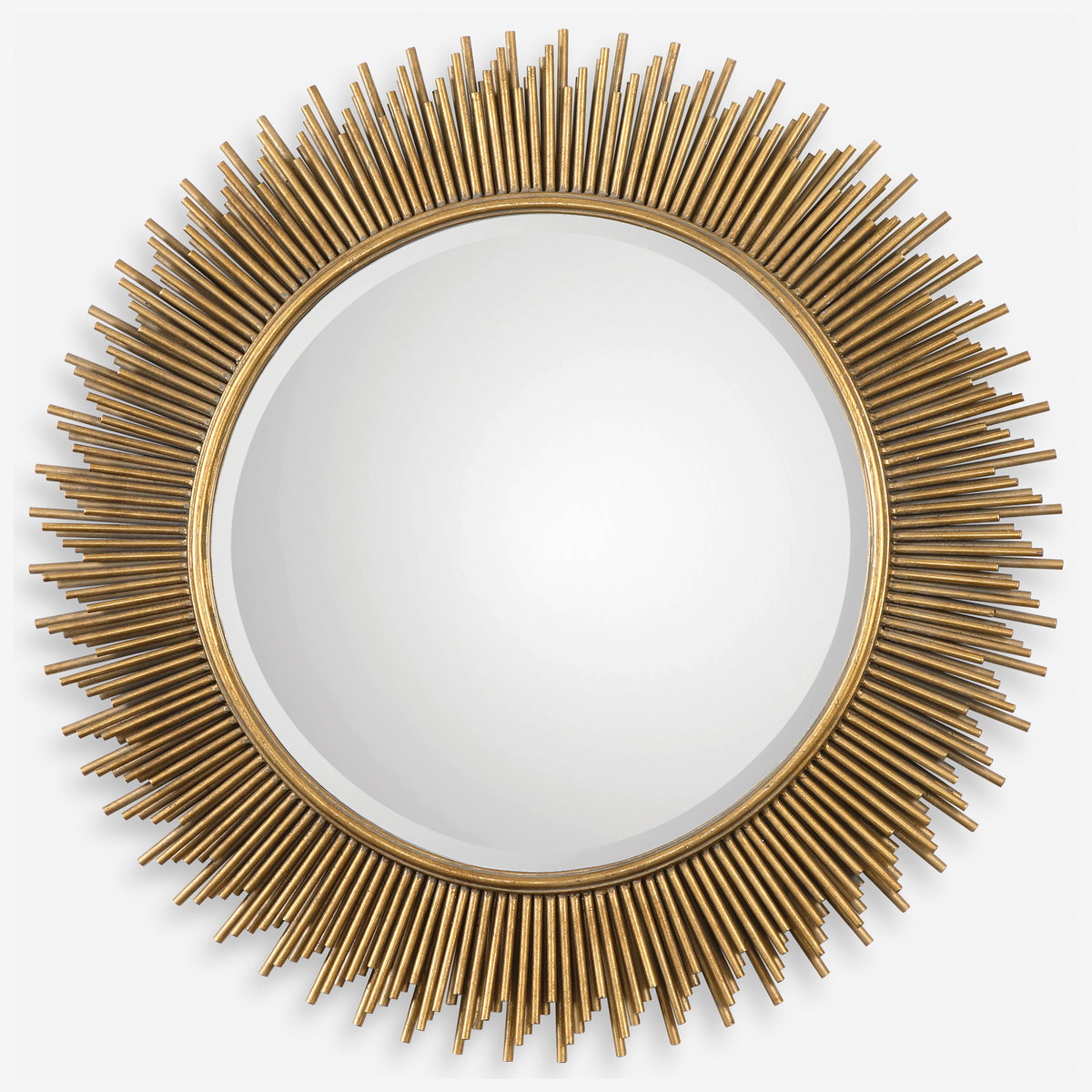 Marlo Round Gold Mirror, by Uttermost, 3' width x 3' height x 1.25" depth View 1