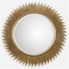 Marlo Round Gold Mirror, by Uttermost, 3' width x 3' height x 1.25" depth thumbnail 1
