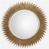 Marlo Round Gold Mirror, by Uttermost, 36" width x 36" height x 1.25" depth thumbnail 1
