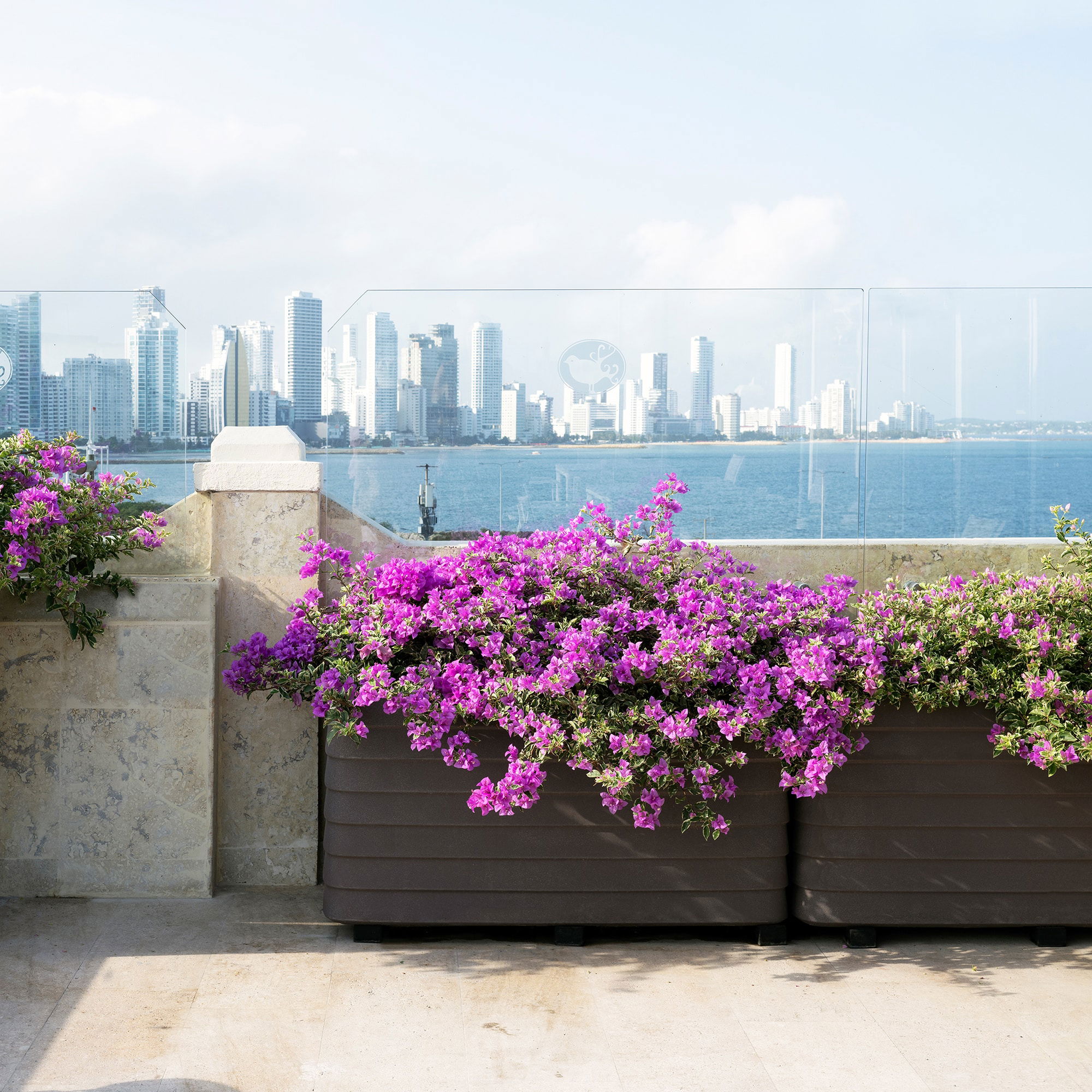 TruDrop Slat Self Watering Large Deck Box, Planter by Crescent Garden, 19" width x 23" height x 46.65" depth View 2