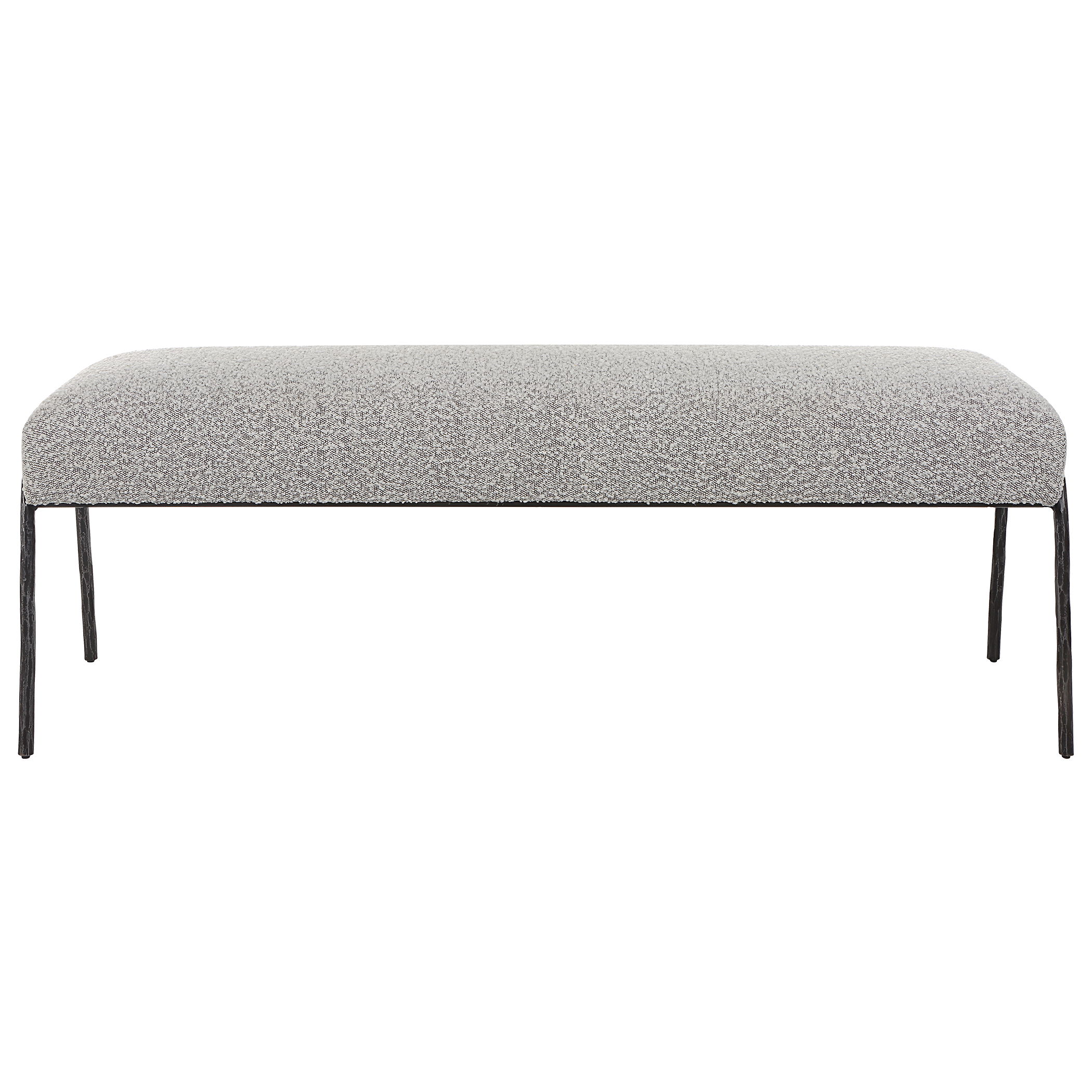 Jacobsen Modern Gray Bench, Furniture by Uttermost, 56" width x 20" height x 19" depth View 1