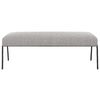 Jacobsen Modern Gray Bench, Furniture by Uttermost, 56" width x 20" height x 19" depth thumbnail 1