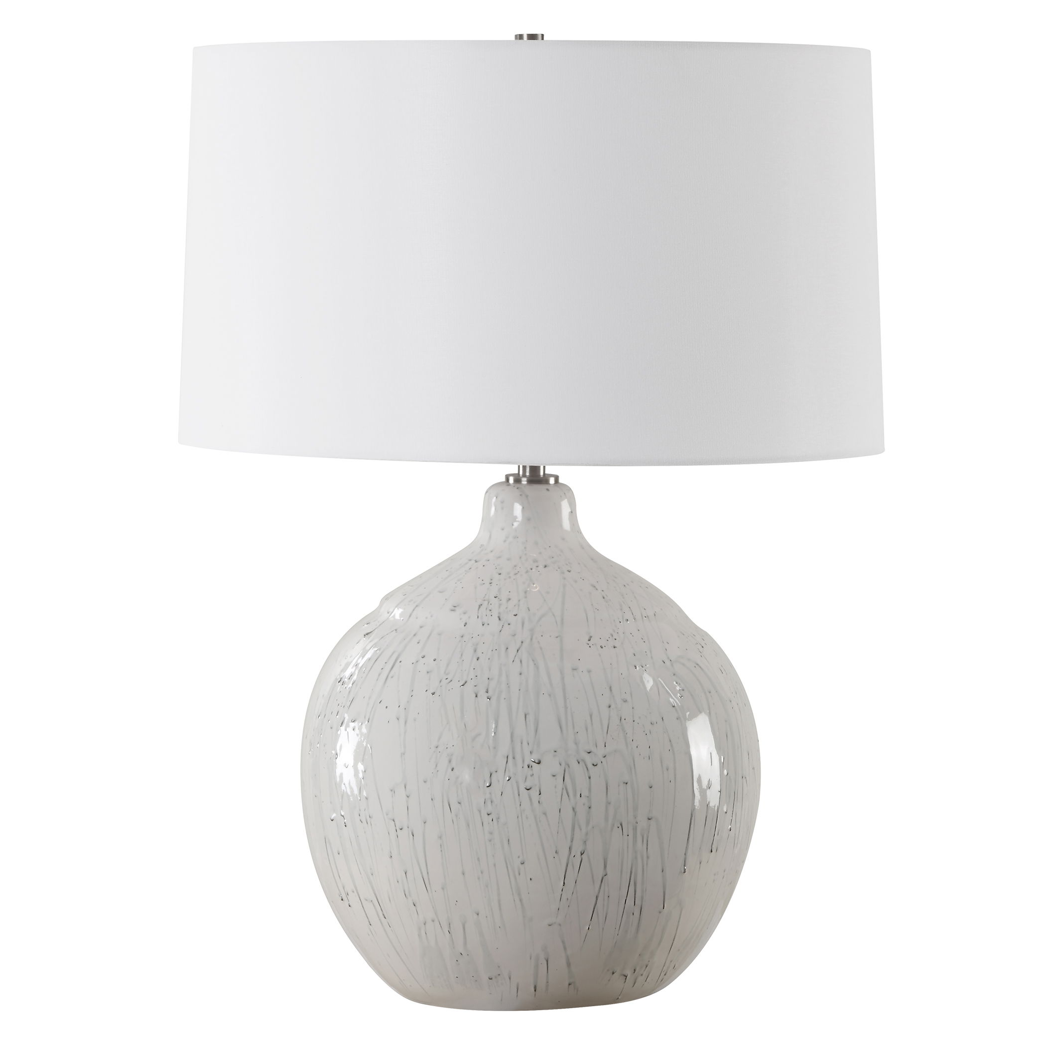 Dribble White Glaze Table Lamp large image 