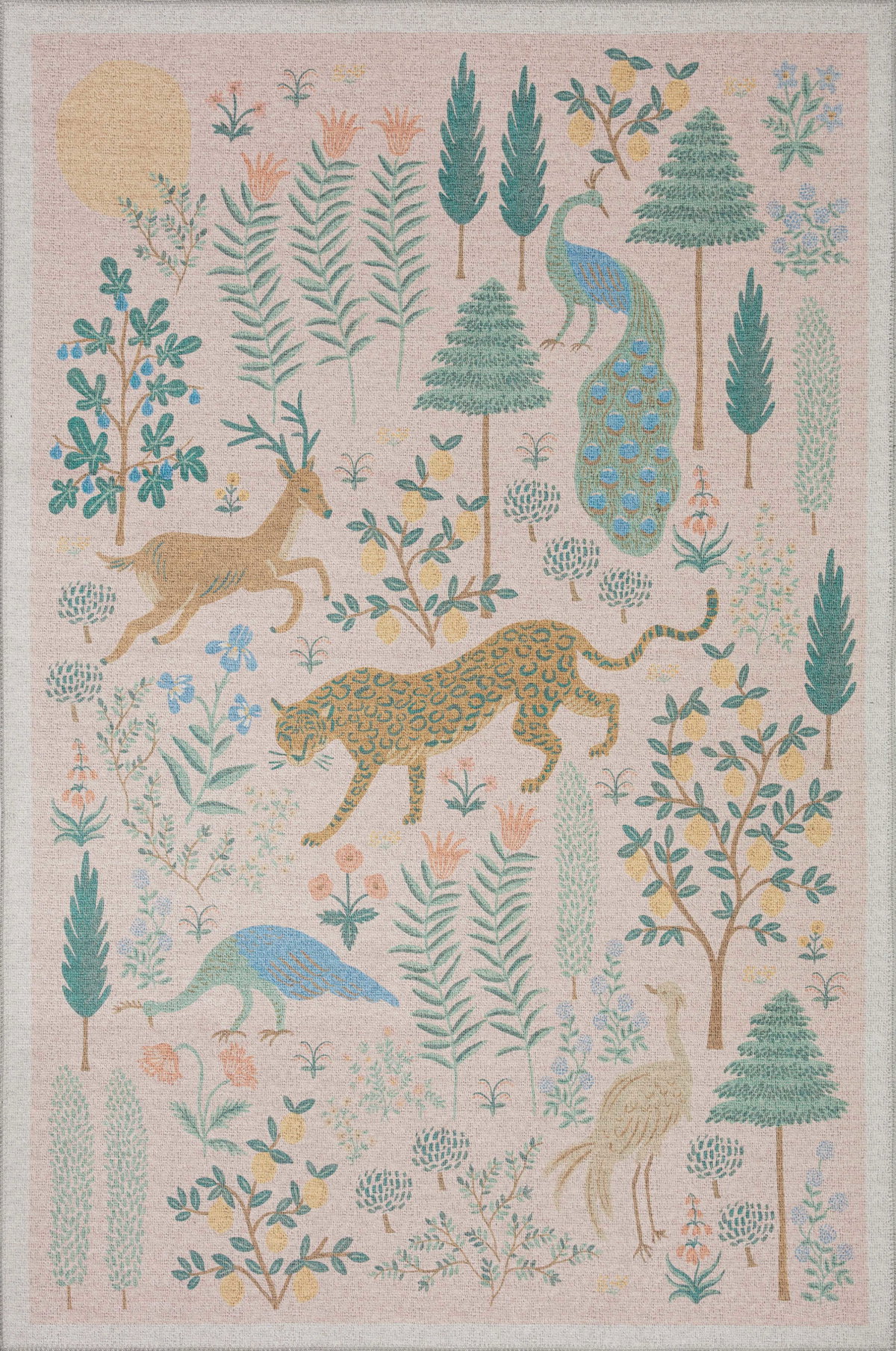 Rifle Paper Co. x Loloi Menagerie Rug, 2'3" length x 5' width View 1