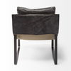 Hornet II Black Leather Body Metal Frame Accent Chair, by Mercana, 27.17" length x 36.61" width x 34.25" height thumbnail 9
