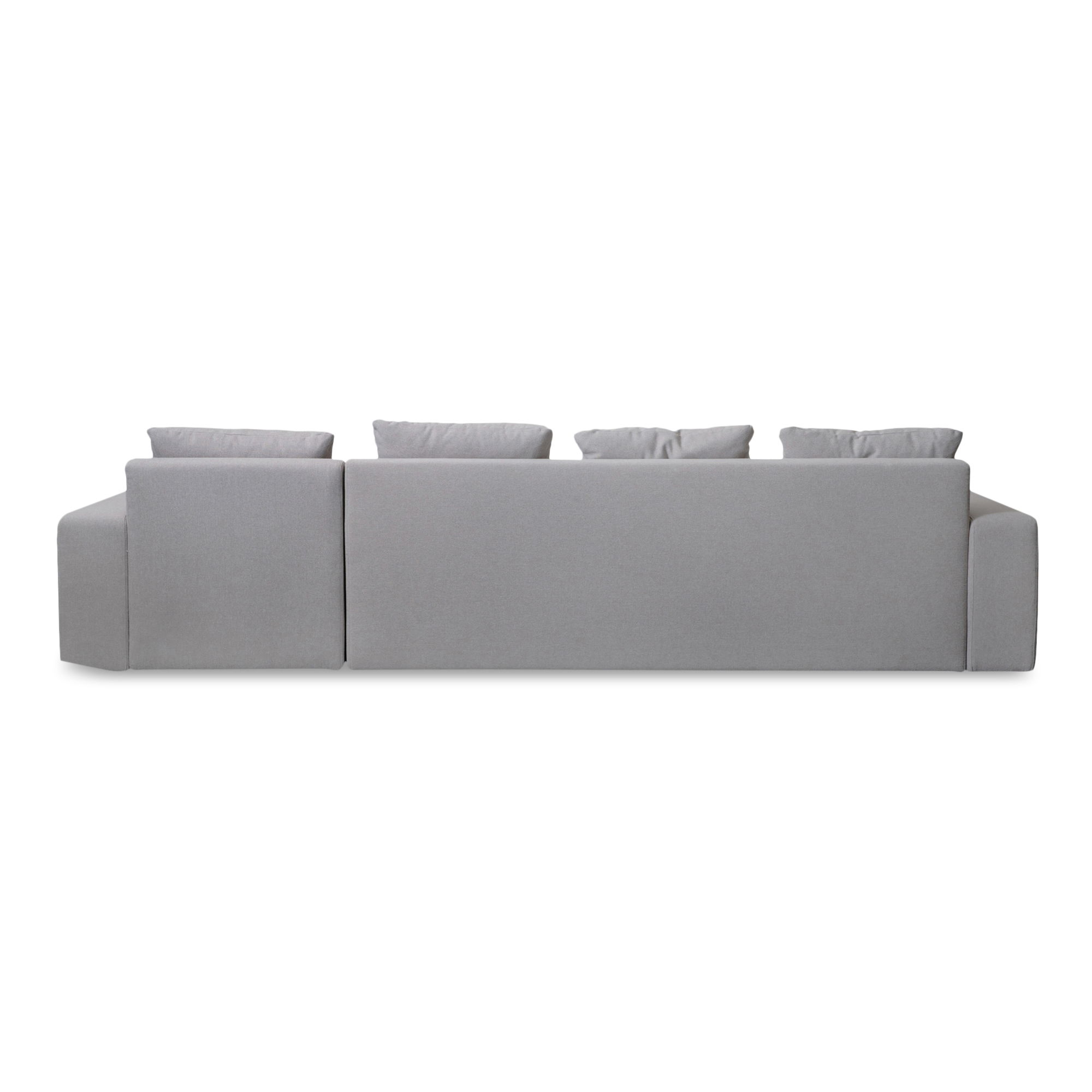 Thomas Right Sectional Grey, Sectional Sofa by Moe's Home, 125" width x 36" height x 41" depth View 5