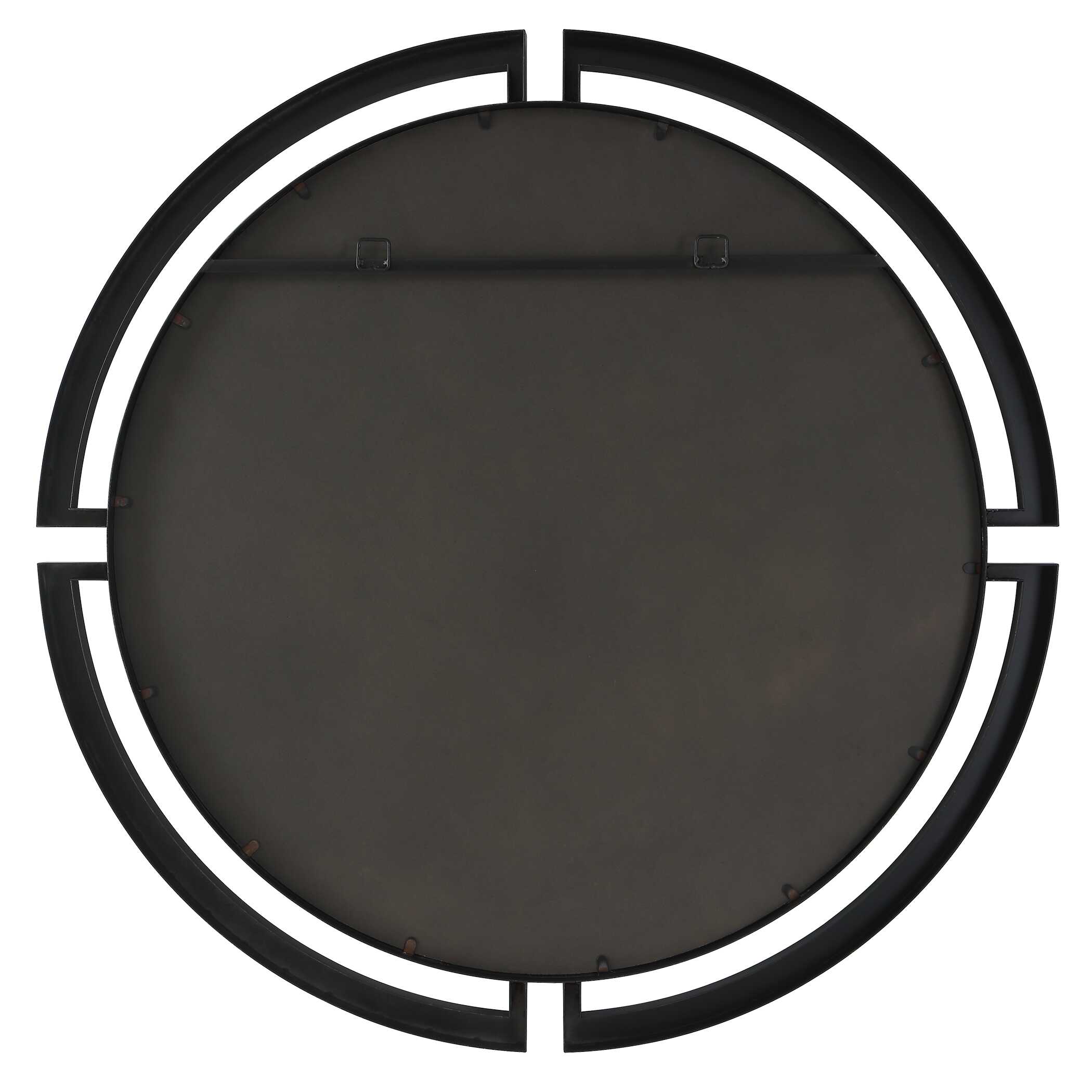 Quadrant Modern Round Mirror, by Uttermost, 45.62" width x 45.62" height x 1.75" depth View 7