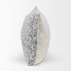 Jayne Cream with Indigo Print Linen Lumbar Decorative Pillow Cover thumbnail 3