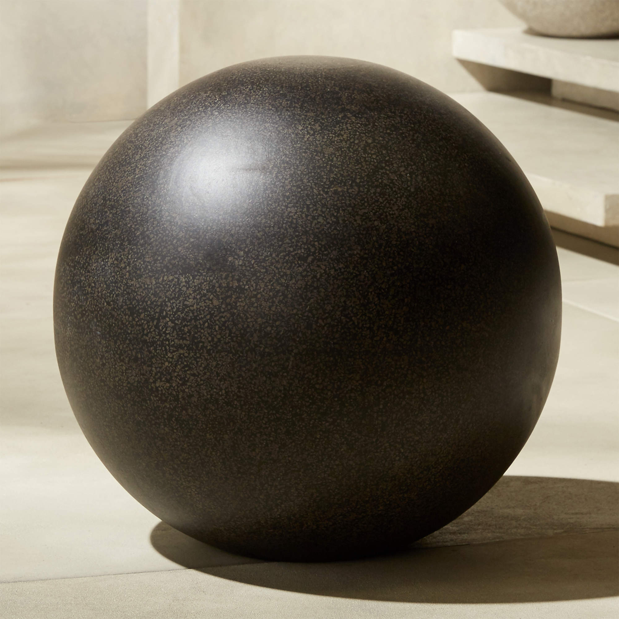 Online Designer Patio Playa Black Terrazzo Indoor/Outdoor Ball Extra Large