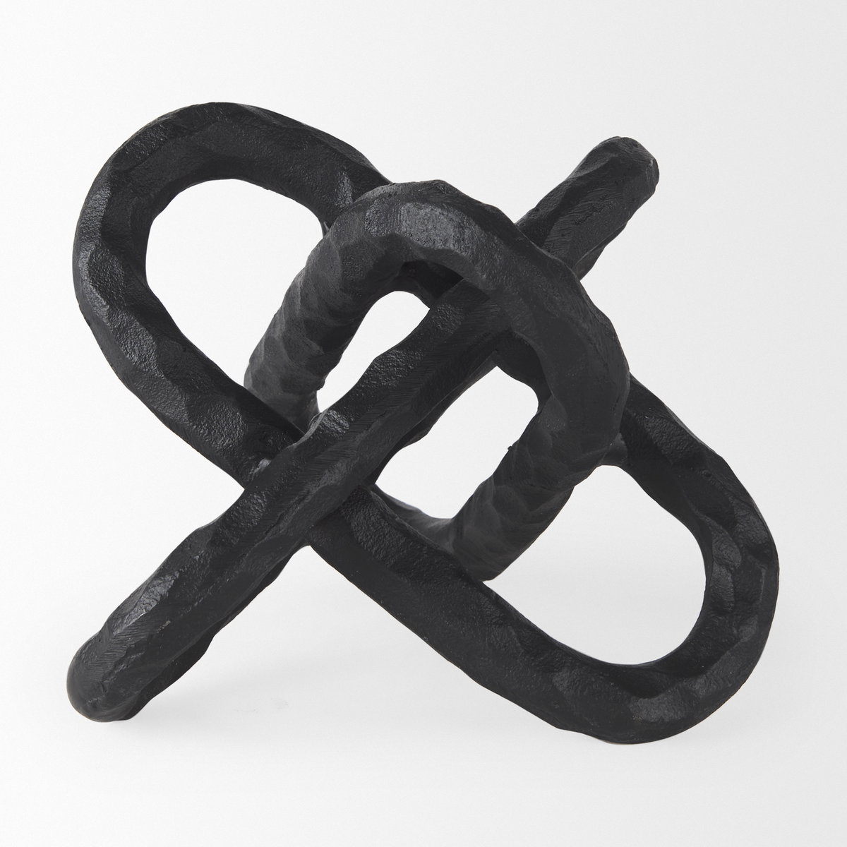 Wilhelm I (Small) 7L x 7W Black Metal Link Decor Object, Decorative Object by Mercana, 6.69" length x 6.69" width x 6.69" height View 6