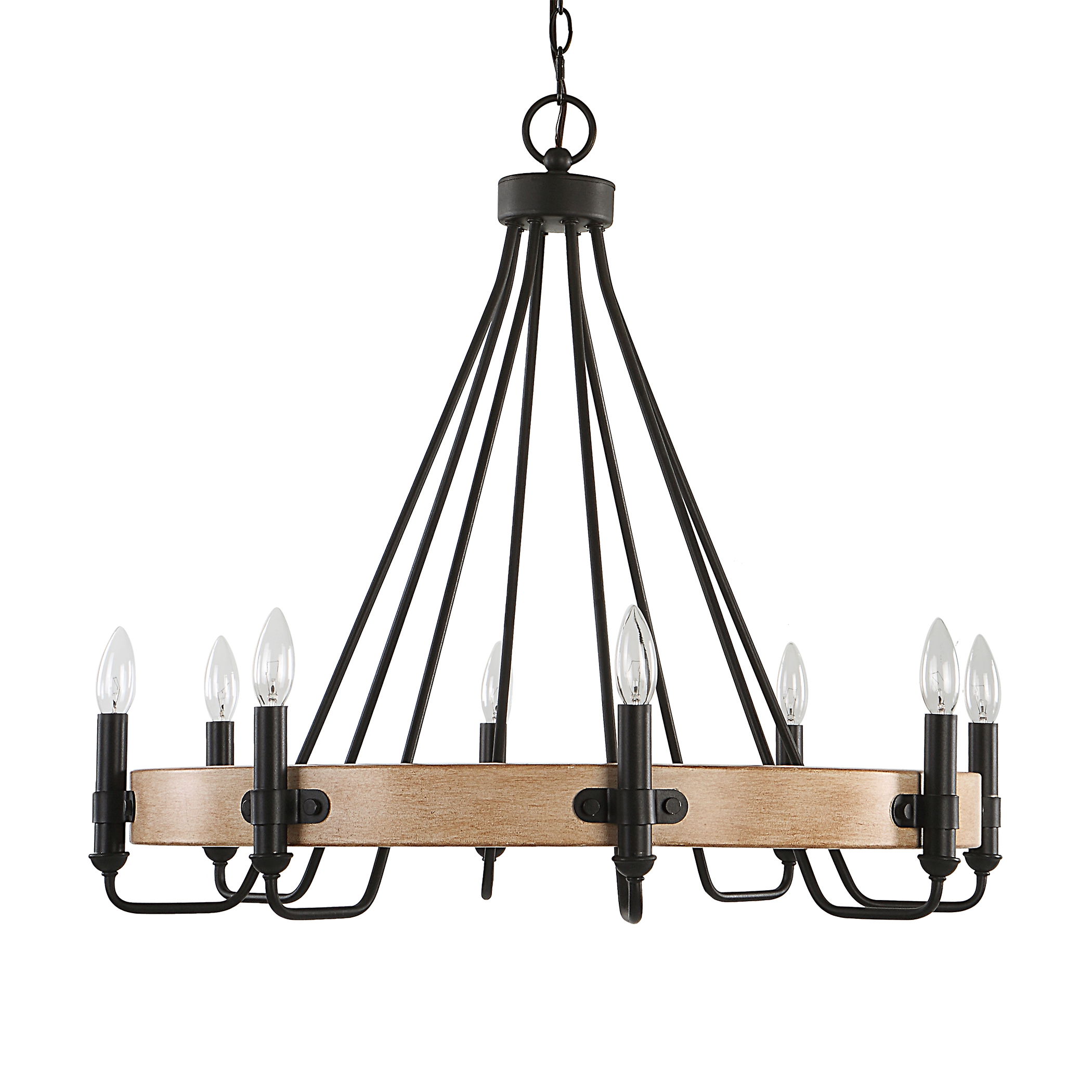Deschutes 8 Light Farmhouse Chandelier large image 