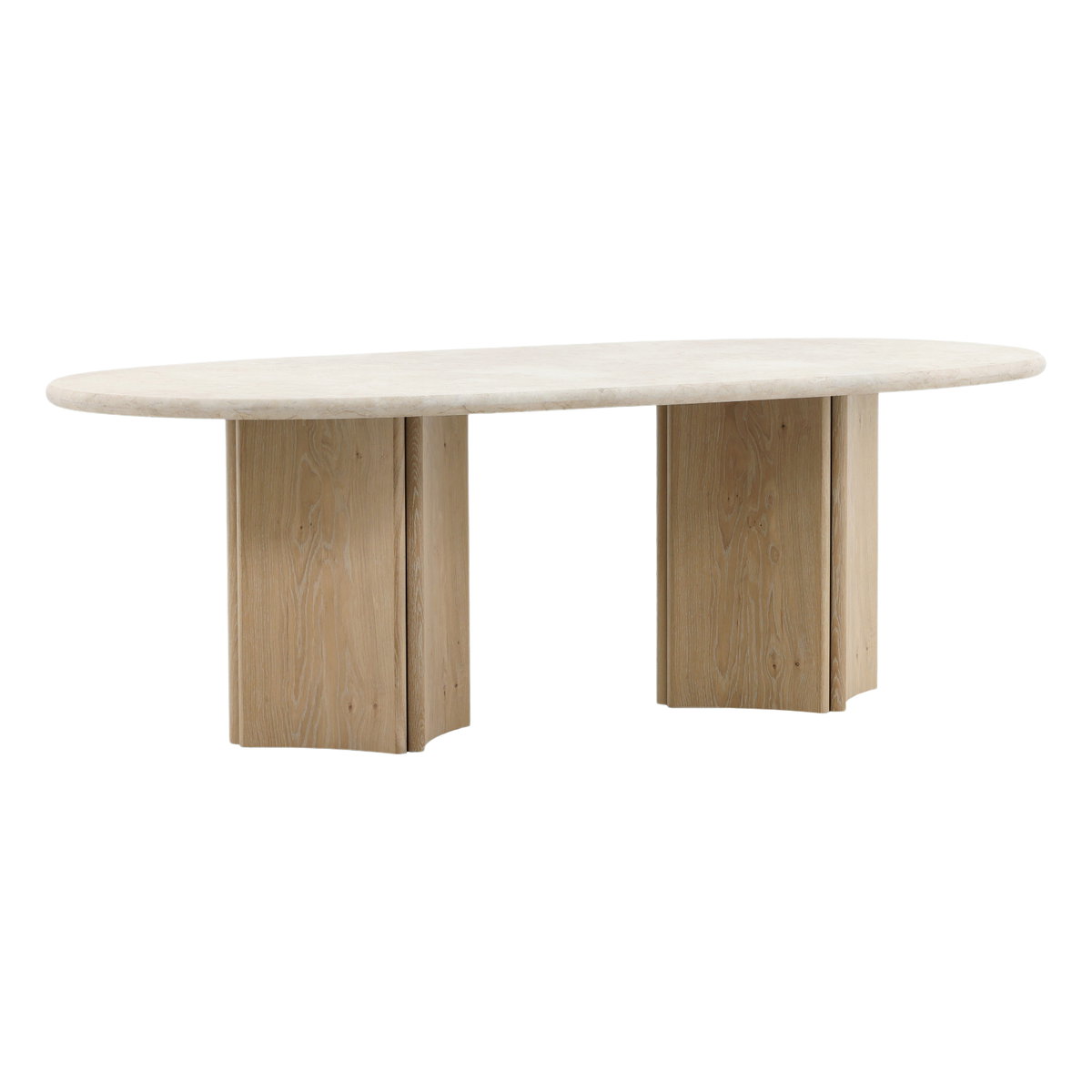 Oja Dining Table Natural 88', by Dovetail, 88.38" width x 29.37" height x 42.3" depth View 1