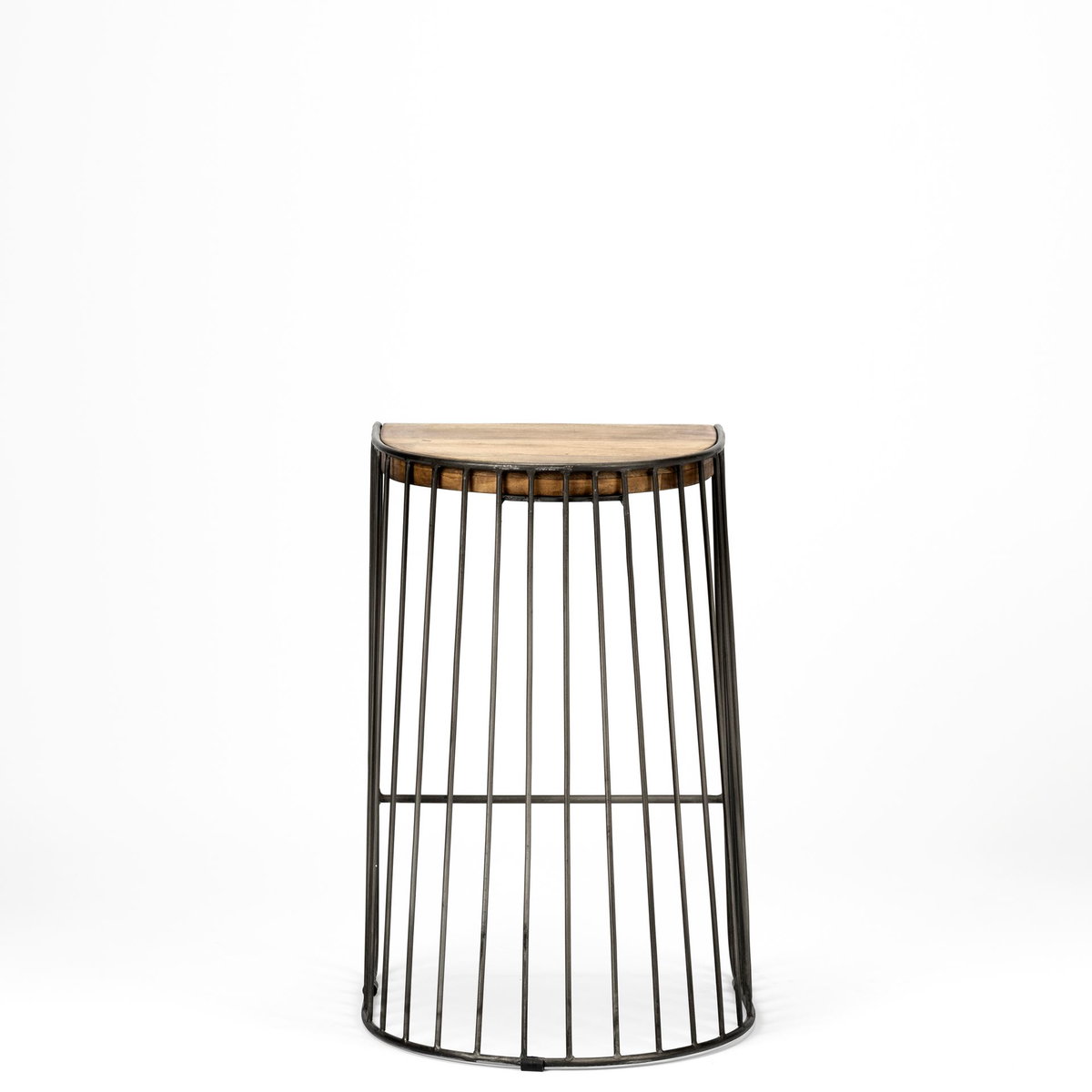 Seagram Backless 25.6in Seat Counter Stool | Brown Wood with Black Metal, Counter & Bar Stool by Mercana, 20" length x 18" width x 25.6" height View 5