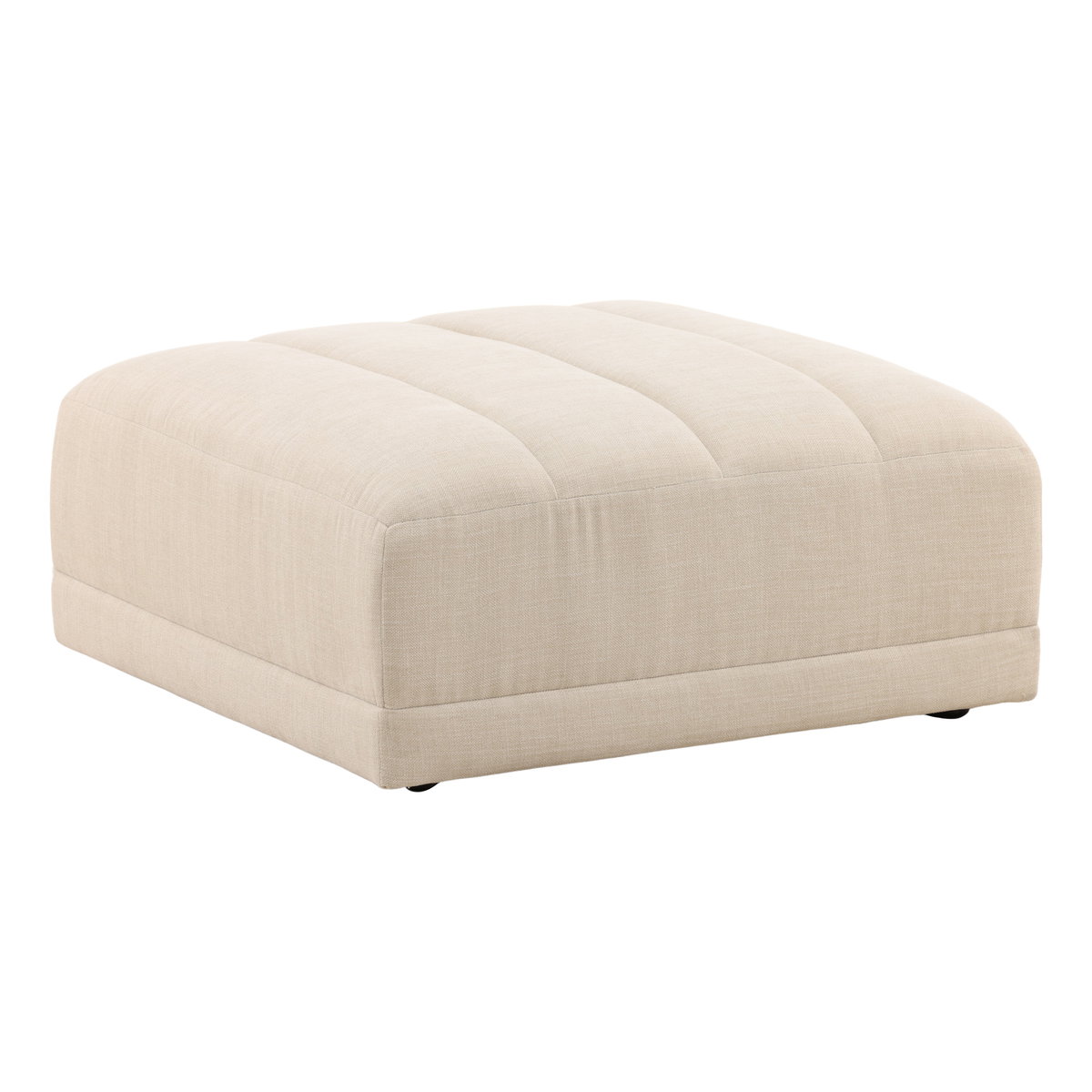 Magda Ottoman Oatmeal C0, by Dovetail, 35.75" width x 17.5" height x 34" depth View 1