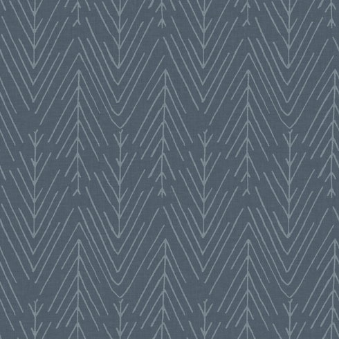 Twig Hygge Herringbone Navy Peel & Stick Wallpaper