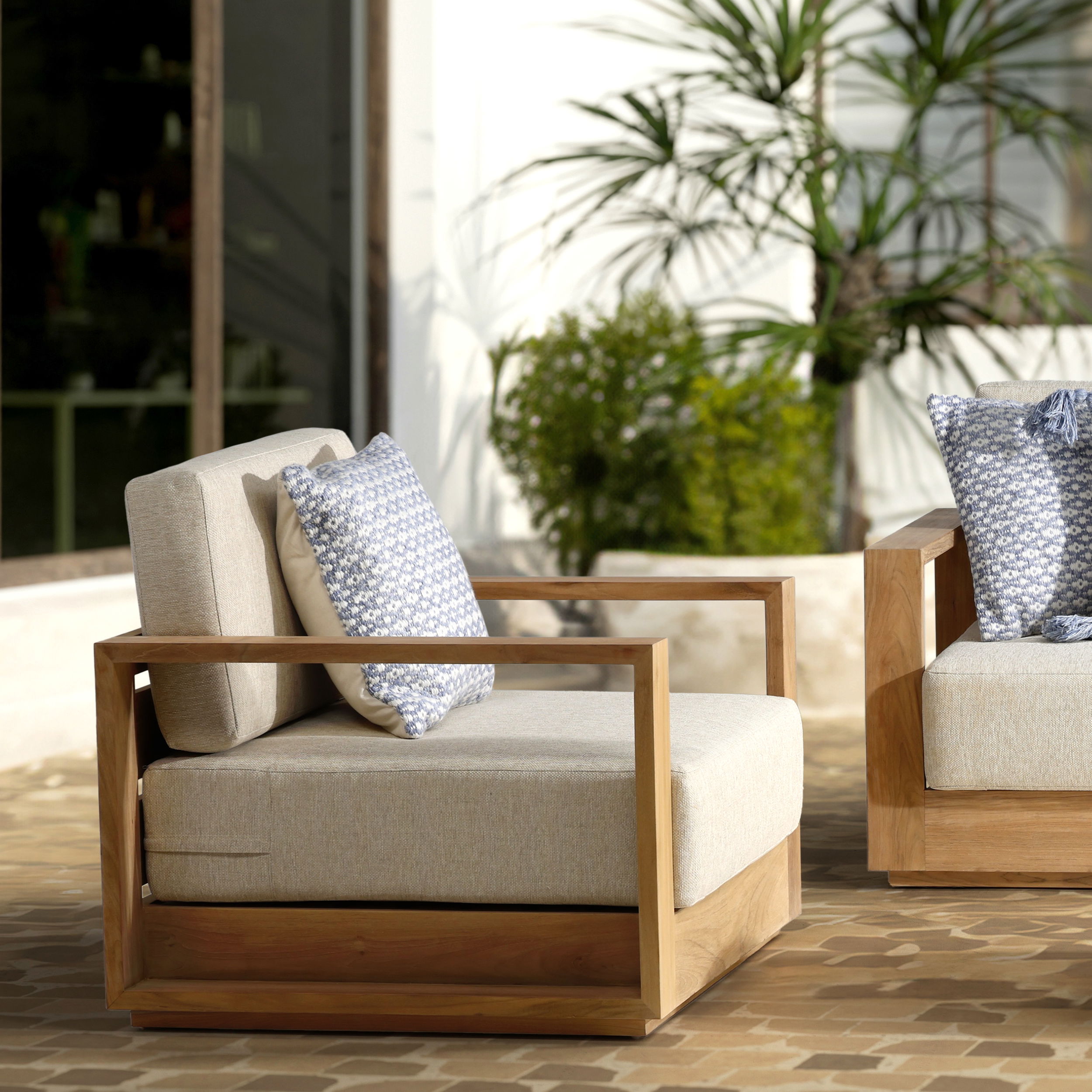 Darlene Outdoor Sofa Chair Sand large image 