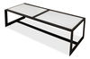 Ridged Iron Rectangular Coffee Table, by Sarreid, 60" length x 24" width x 16" height thumbnail 8