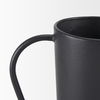 Tasya Large Matte Black with Handles Metal Vase, by Mercana, 7.09" length x 7.09" width x 11.02" height thumbnail 8