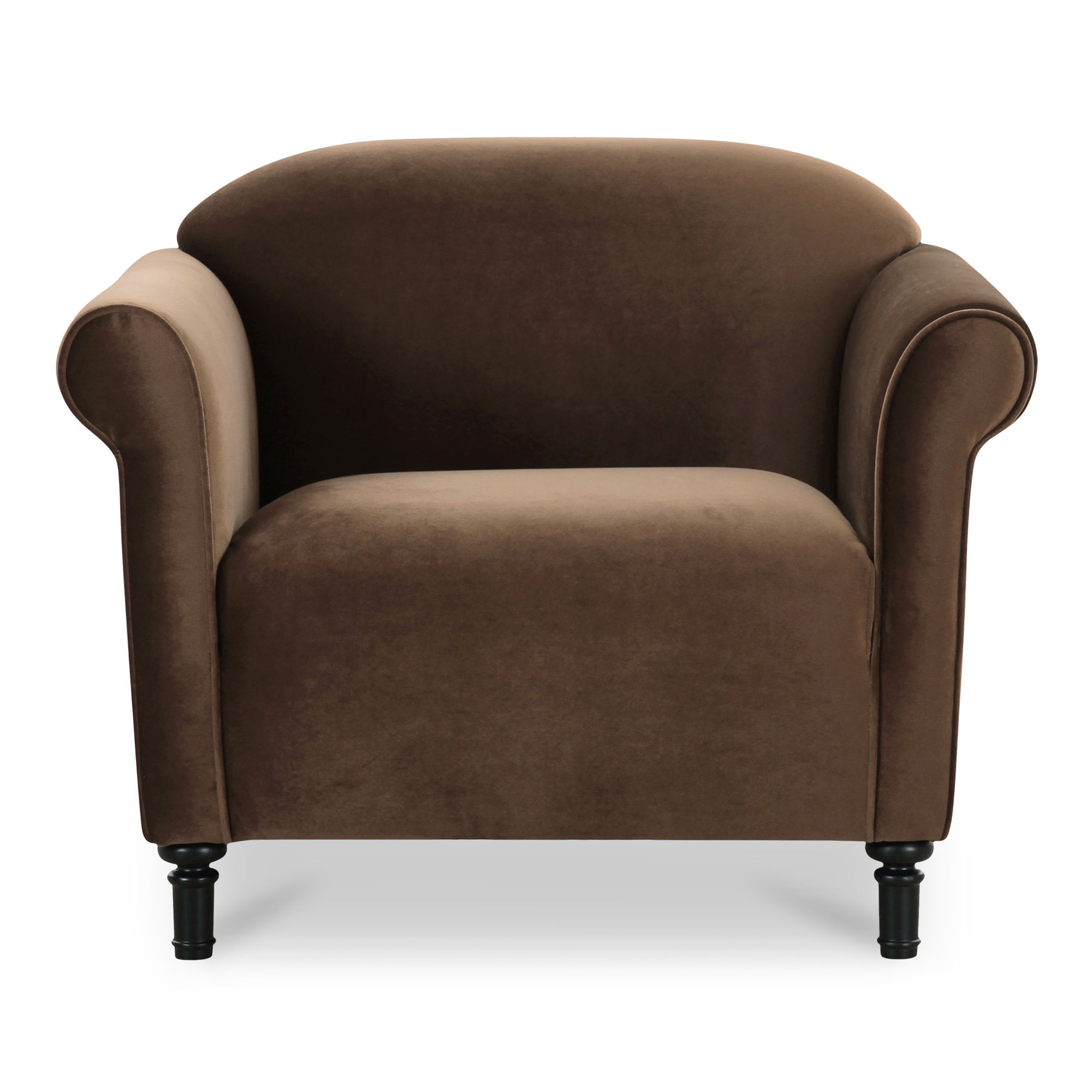 Harmony Accent Chair Dark Brown Faux Mohair large image 