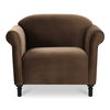 Harmony Accent Chair Dark Brown Faux Mohair thumbnail 0