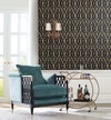 Riviera Bamboo Trellis Black Wallpaper, by York Wall, 33' length x 1'8.5" width x 0.02" depth thumbnail 3