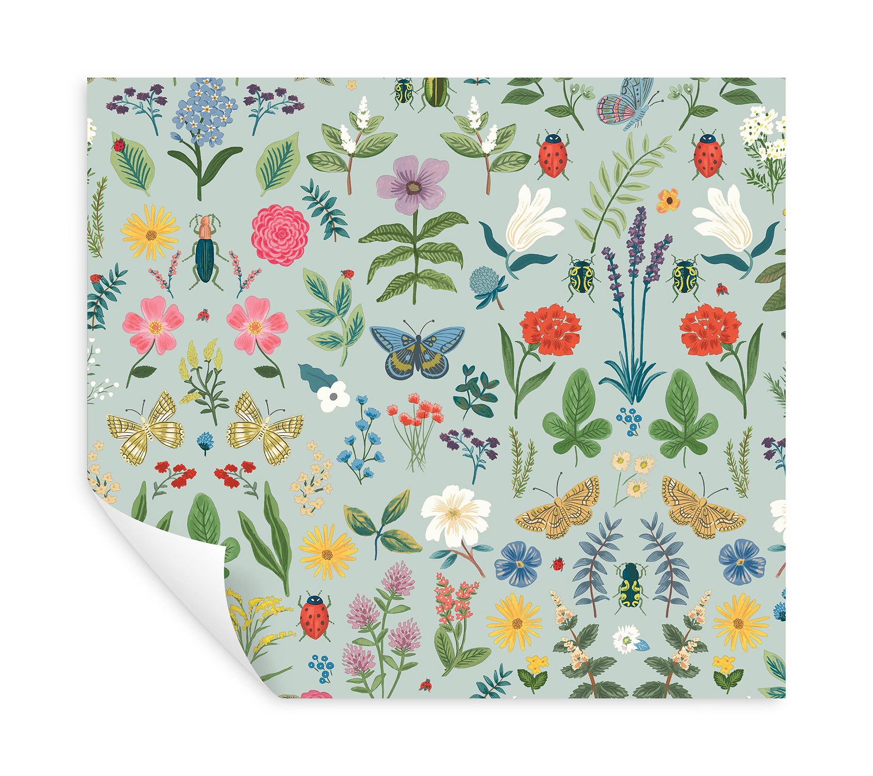 Curio Mint Peel & Stick Wallpaper large image 