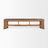 Tabor Natural Wood with Black Oak Waterwall Media Console, by Mercana, 94" length x 19" width x 24" height thumbnail 5