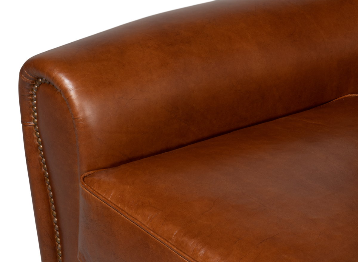 Elite French Club Swivel Chair, by Sarreid, 2'9" length x 3' width x 2'9" height View 12