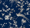Bird & Blossom Chinoserie Blue Wallpaper, by York Wall, 27' length x 2'3" width x 0.02" depth thumbnail