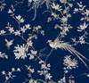 Bird & Blossom Chinoserie Blue Wallpaper thumbnail 0