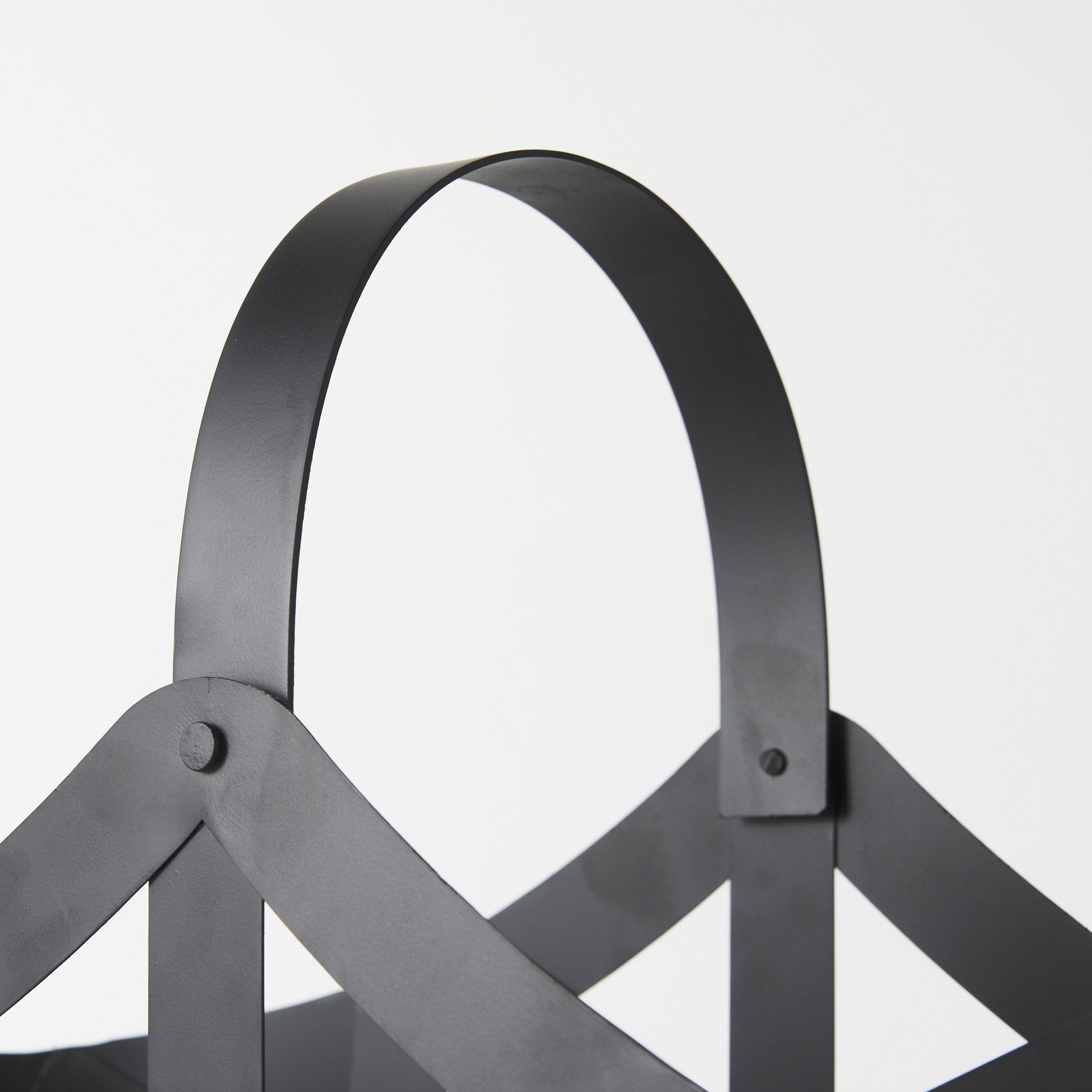 Tyrell (Set of 2) 23L x 11W; 18L x 8W Black Iron Metal Baskets, Bins & Basket by Mercana, 23" length x 11" width x 22" height View 7