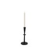 Qwin Matte Black Cast Aluminum Short Candle Holder, Candles & Candle Holder by Mercana, 4.33" length x 4.33" width x 11.02" height thumbnail 1