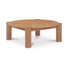 Jack Coffee Table Brushed Natural Oak, by Moe's Home, 43.3" width x 15.7" height x 43.3" depth thumbnail 2