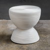 Bongo White Rattan Side Table, Side & End Table by Uttermost, 21.75" width x 22" height x 21.75" depth thumbnail 4