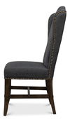 Black High Back Dining Chair, by Sarreid, 21" length x 26" width x 46" height thumbnail 10