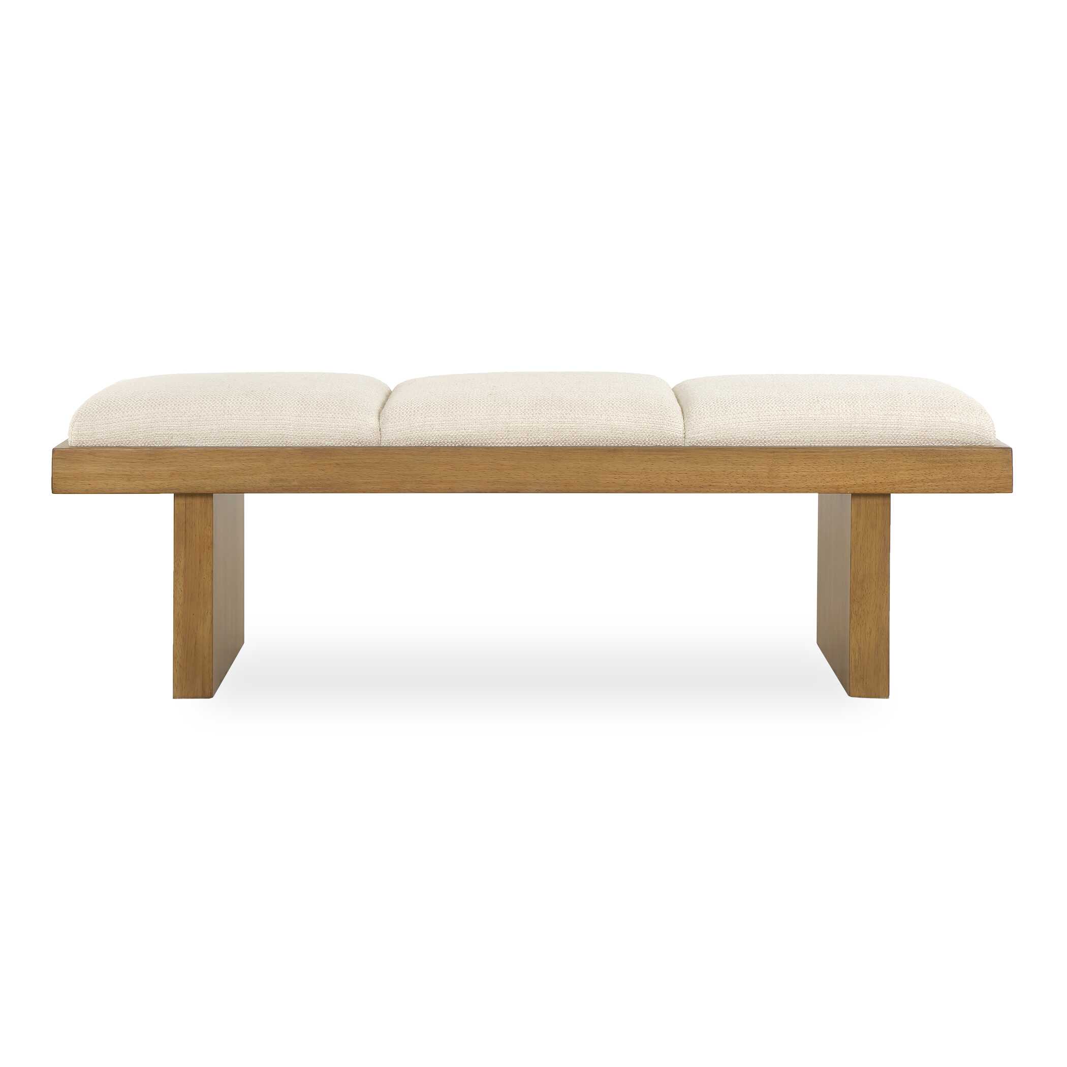 Haden White Upholstery Bench, Furniture by Uttermost, 60" width x 18" height x 20.25" depth View 1