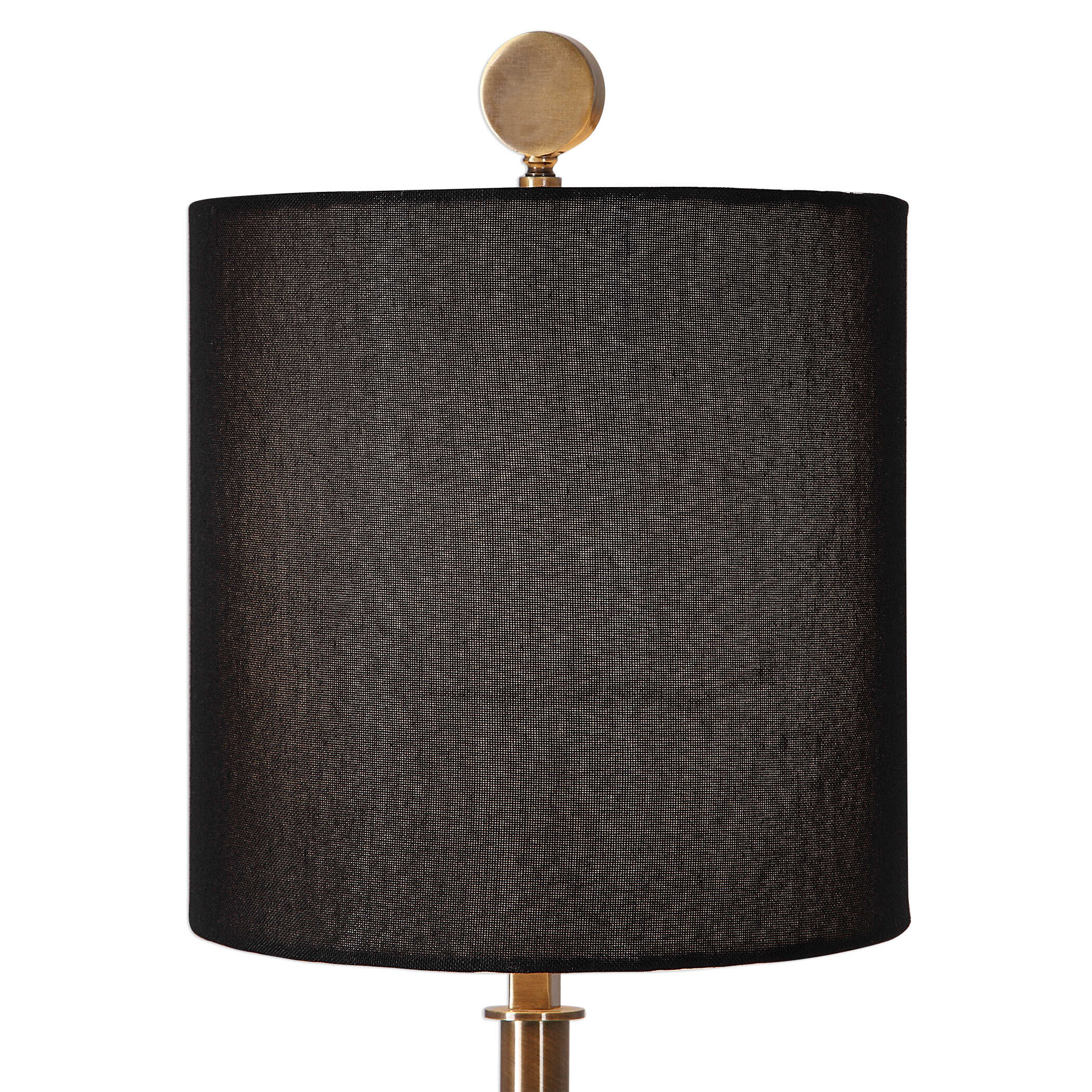 Volante Antique Brass Table Lamp, by Uttermost, 9" width x 33.75" height x 9" depth View 6