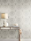 Imperial Damask Grey & Silver Wallpaper thumbnail 2