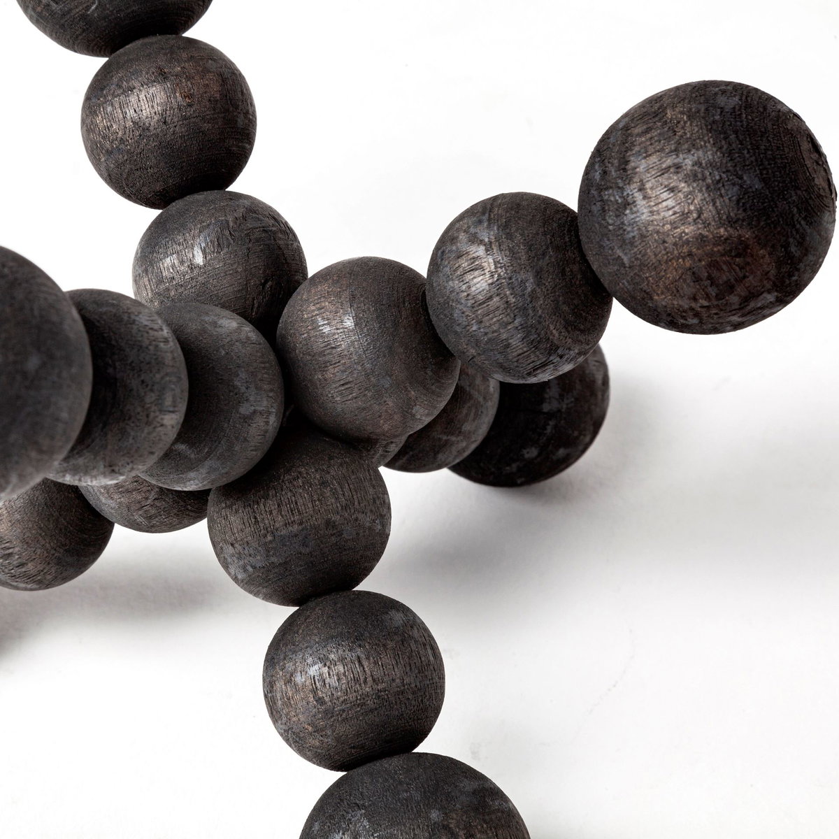Carollan I (Small) 7L x 7W Black Geometric Wood Ball Jack, Decorative Object by Mercana, 6.69" length x 6.69" width x 6.69" height View 8