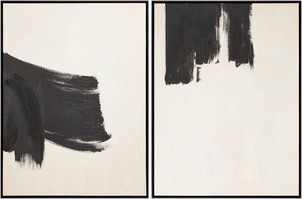 Brush Strokes Framed Art, Painting by Surya, 24" width x 32" height